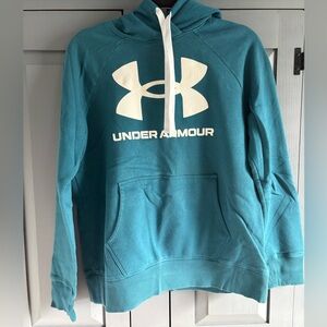 Under Armour Blue Hoodie with White Logo